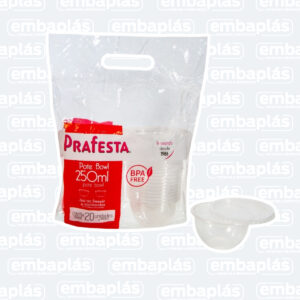 Pote Bowl 250ML Pct C/ 20 Un - PRAFESTA