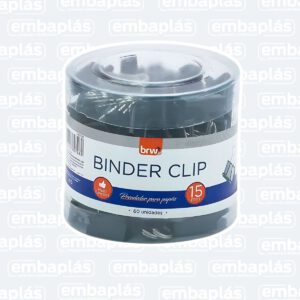 Clips Para Papel Binder 15mm 60 Un - BRW