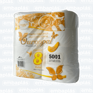 Papel Higiênico 100% Celulose 8 X 300M - OUROPPEL