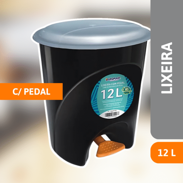 Lixeira C/ Pedal 12 Litros - ARQPLAST - Imagem 2