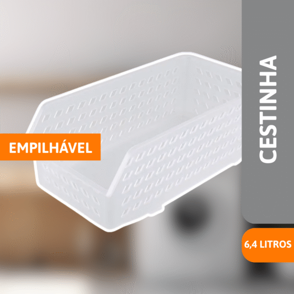 Cestinha Empilhavel 6,4 Litros - PLASÚTIL - Imagem 2