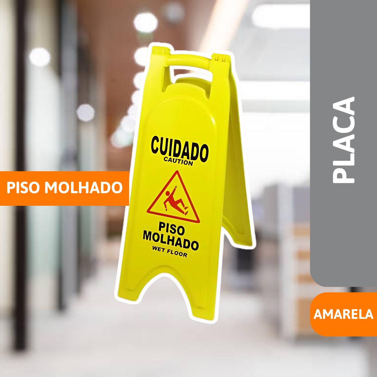 Placa Sinal Piso Molhado - JSN - Imagem 2
