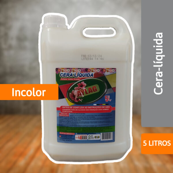 Cera Líquida Auto Brilho Incolor 5L - AYLAG - Imagem 2