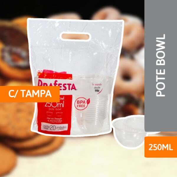 Pote Bowl 250ML Pct C/ 20 Un - PRAFESTA - Imagem 2