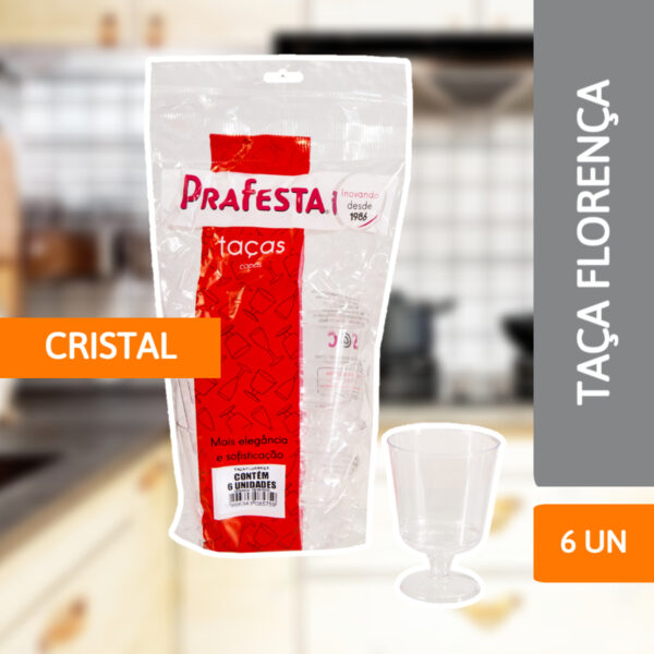 Taça Florença Cristal 130ML Pct C/6 Un - PRAFESTA - Imagem 2