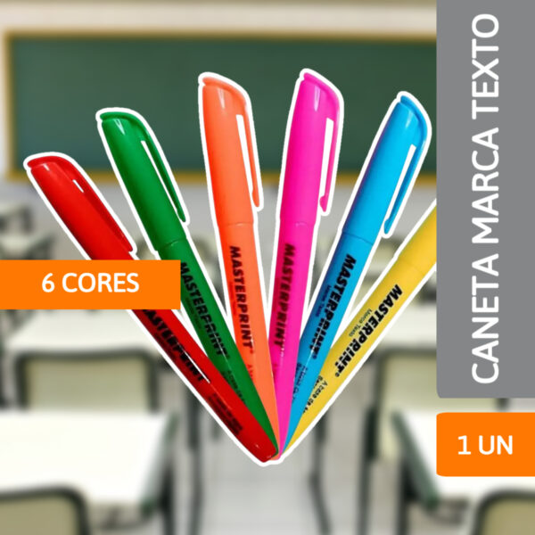Caneta Marca Texto Cores Diversas - MASTERPRINT - Imagem 2