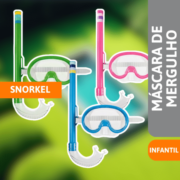 Máscara De Mergulho E Snorkel Infantil - MOR - Imagem 2