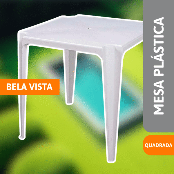 Mesa Plástica Quadrada Bela Vista - MOR - Imagem 2