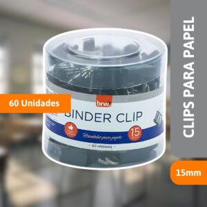 Clips Para Papel Binder 15mm 60 Un - BRW