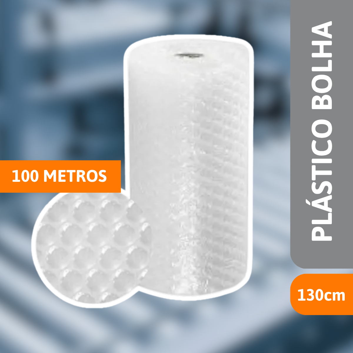 Plástico Bolha 130cm C/ 100 Metros - MIL BOLHAS - Imagem 2