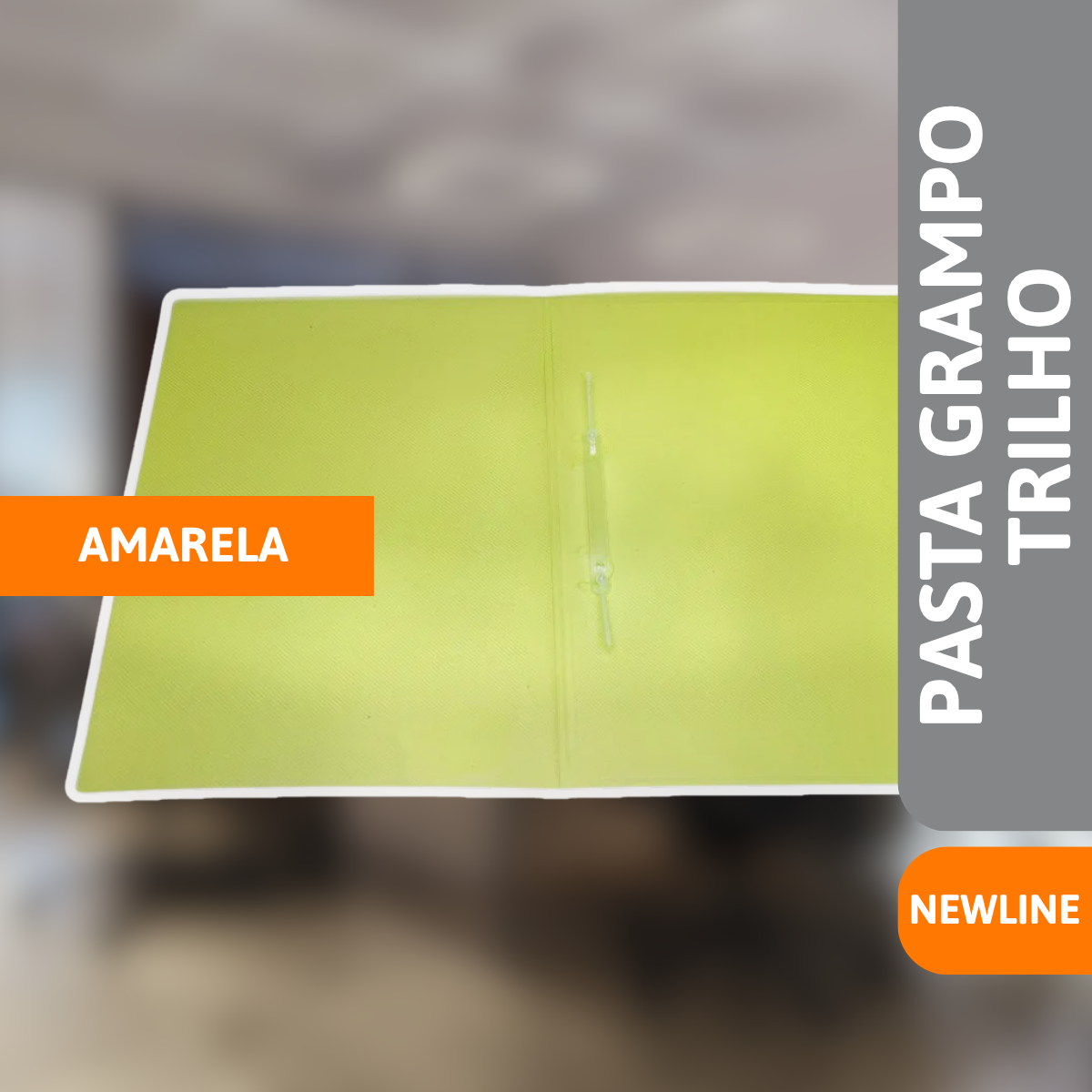 Pasta Grampo Trilho Newline Amarela - ACP - Imagem 2