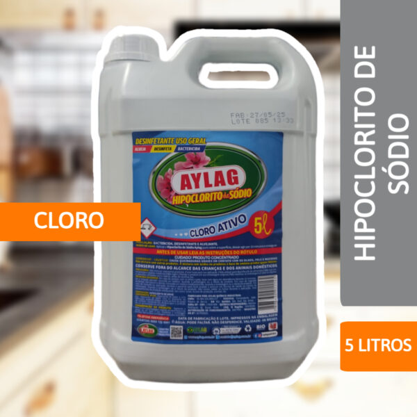 Hipoclorito De Sódio 5L - Cloro - AYLAG - Imagem 2