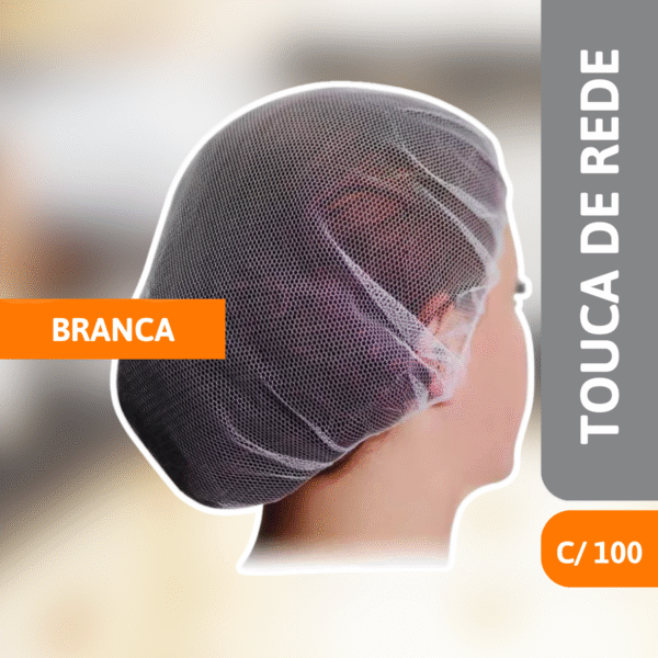 Touca De Rede Branca C/ 100 Un - VOLK - Imagem 2