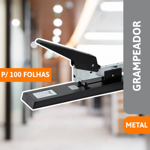 Grampeador De Metal P/100 Folhas - BRW - Imagem 2