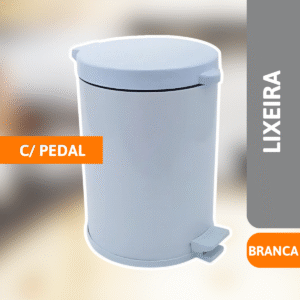 Lixeira Com Pedal 10,5 Litros Branca - VIEL