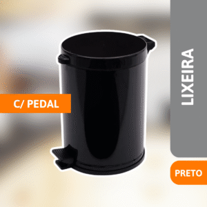 Lixeira Com Pedal 10,5 Litros Preta - VIEL