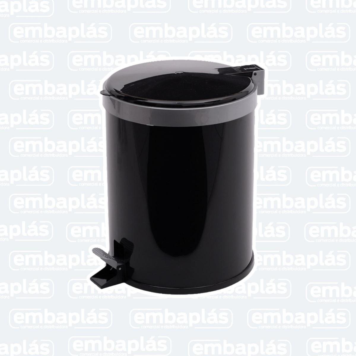 Lixeira Com Pedal 12 Litros Preto - VIEL