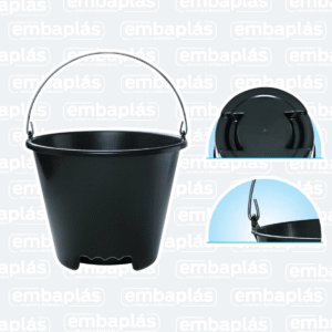 Balde Preto 12 Litros  BC12 - ARQPLAST