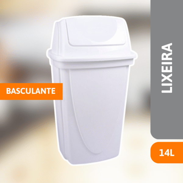 Lixeira Basculante 14 Litros - PLASÚTIL - Imagem 2