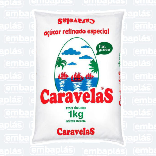 Açúcar Refinado 1Kg - CARAVELAS