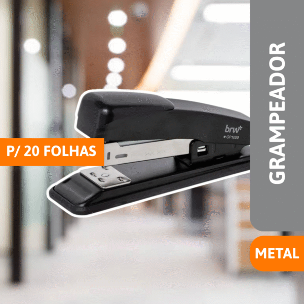 Grampeador De Metal P/20 Folhas - BRW - Imagem 2