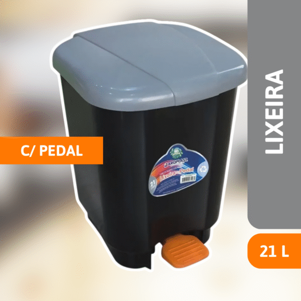 Cesto Com Pedal 21 Litros - ARQPLAST - Imagem 2