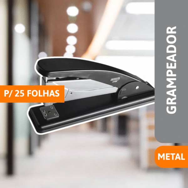 Grampeador De Metal P/25 Folhas - BRW - Imagem 2