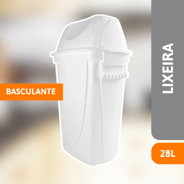 Lixeira Basculante 28 Litros - PLASUTIL - Imagem 2