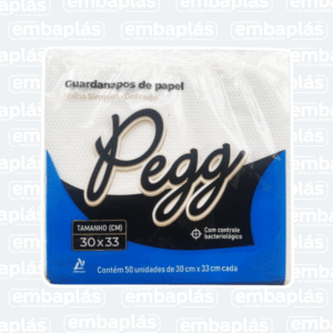 Guardanapo De Papel 30 x 33 C/ 50 Un Pegg - FAMILIAR