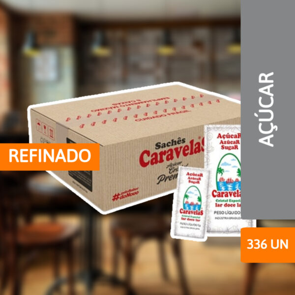 Açucar Refinado Sachês 5g C/336 Un - CARAVELAS - Imagem 2