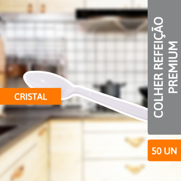 Colher Refeição Premium Cristal 50 Un - PRAFESTA - Imagem 2