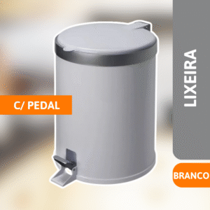Lixeira Com Pedal 5 Litros Branca - VIEL