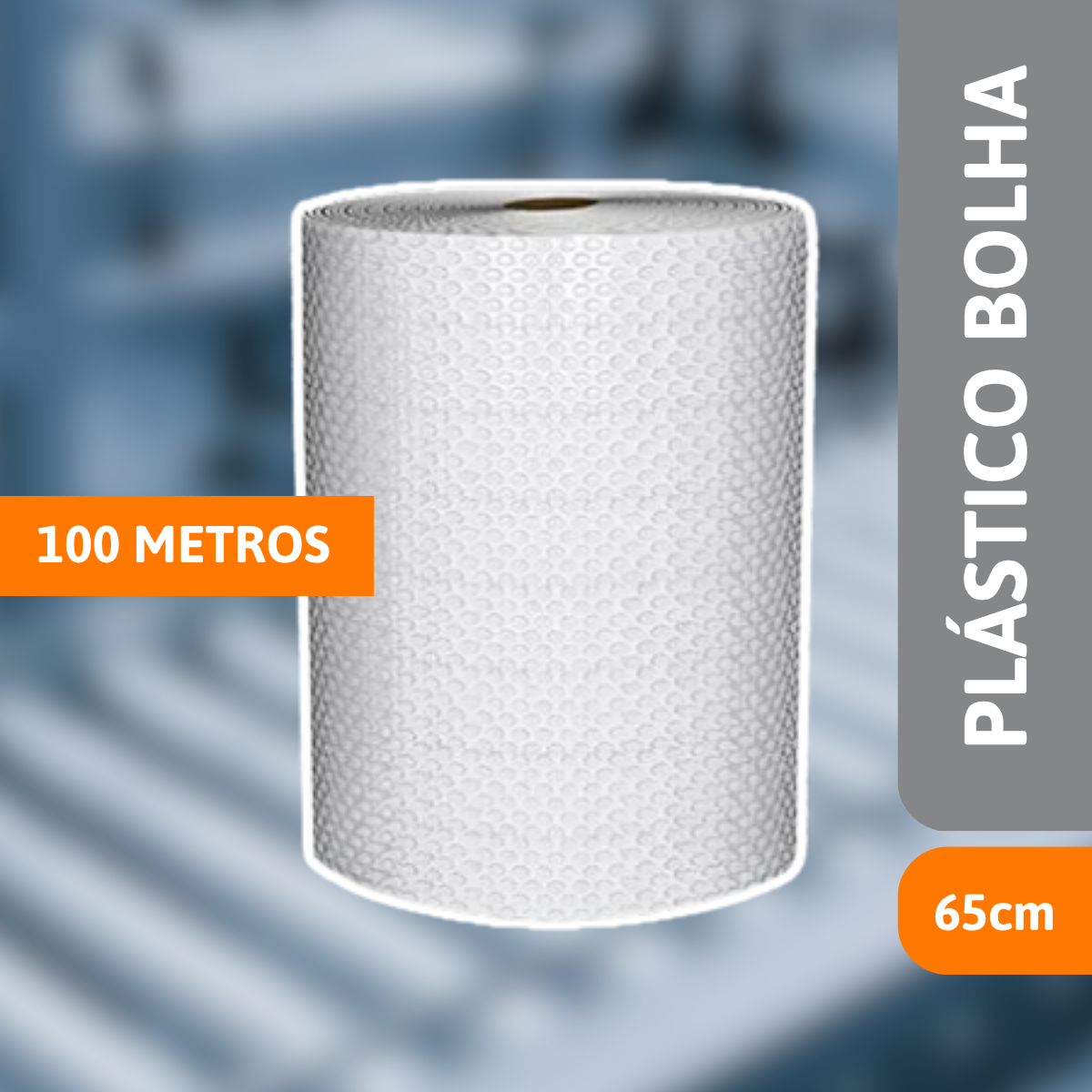 Plástico Bolha 65cm C/ 100 Metros - MIL BOLHAS - Imagem 2