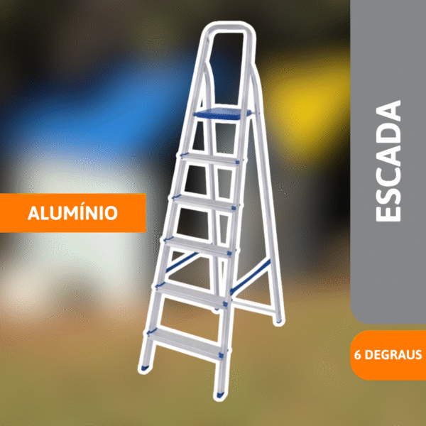 Escada Alumínio 6 Degraus - MOR - Imagem 2