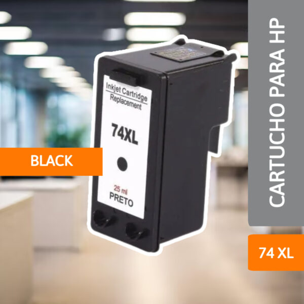 Cartucho Para HP 74 XL Black - MASTERPRINT - Imagem 2