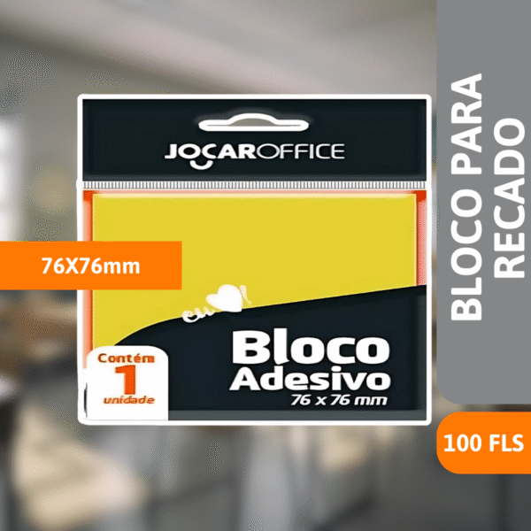 Bloco Para Recado Adesivo 76x76 C/ 100 Fls - LEONORA - Imagem 2