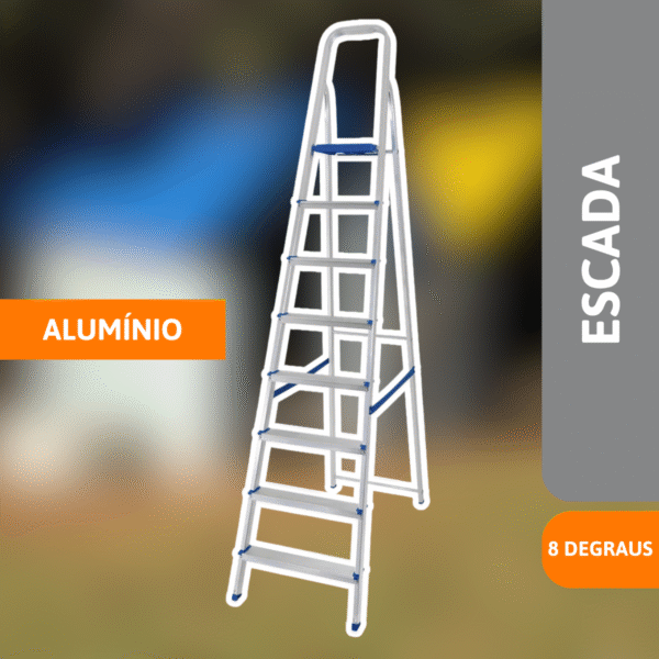 Escada Alumínio 8 Degraus - MOR - Imagem 2