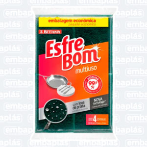 Esponja Para Louça Esfrebom 4 Unidades - BETTANIN