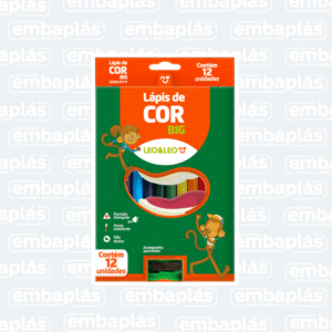 Lápis De Cor Grosso Super C/ Apontador 12 Cores - LEONORA