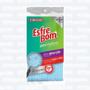 Pano Multiuso Azul Esfrebom C/ 5 Unidades - BETTANIN