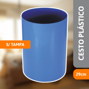 Lixeira Plástica 29 cm S/ Tampa - JSN