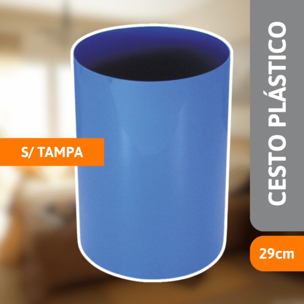 Lixeira Plástica 29 cm S/ Tampa - JSN - Imagem 2