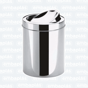 Cesto P/ Lixo Inox C/ Tampa Basculante 8 Litros - VIEL