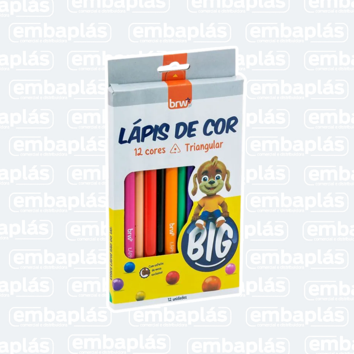 Lápis De Cor Triangular C/12 Cores - Big - BRW