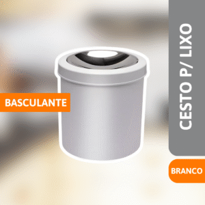 Cesto P/ Lixo Branco Basculante 5L - VIEL