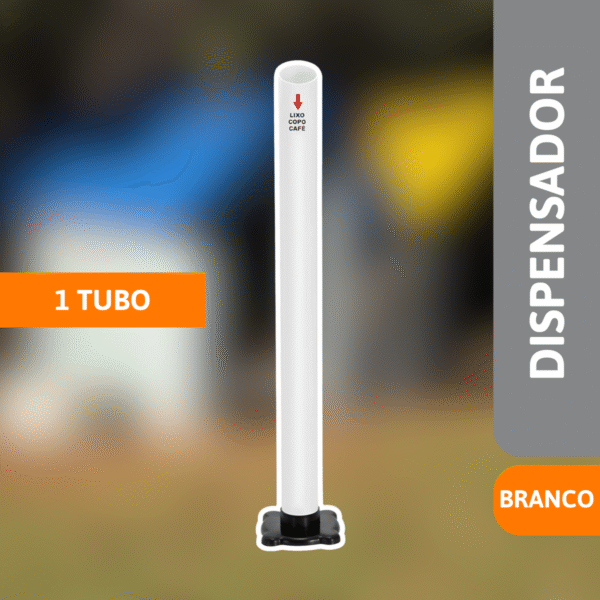 Dispensador 1 Tubo Café Branco - JSN - Imagem 2