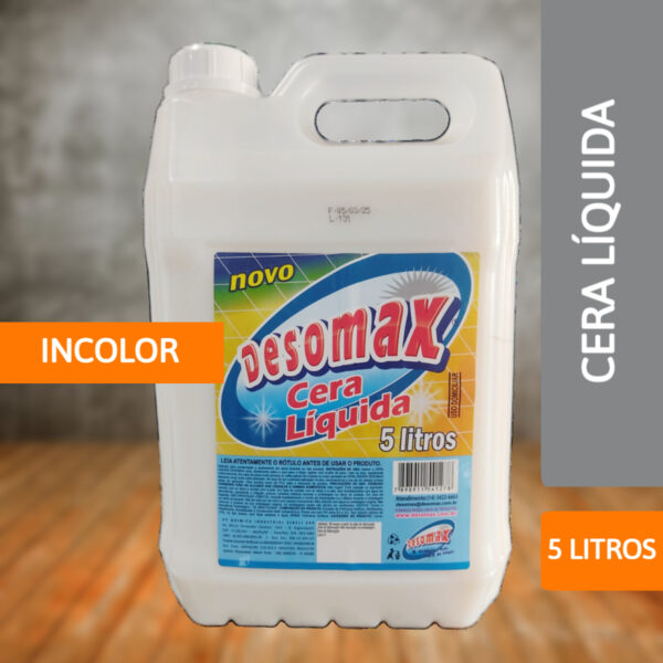 Cera Líquida Auto Brilho Incolor 5L- DESOMAX - Imagem 2