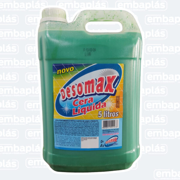 Cera Líquida Auto Brilho Verde 5L - DESOMAX