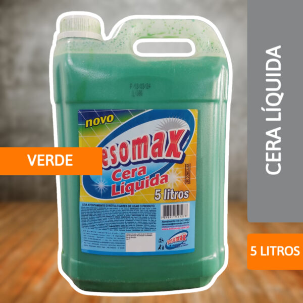 Cera Líquida Auto Brilho Verde 5L - DESOMAX - Imagem 2