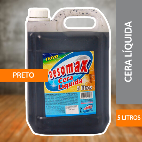 Cera Líquida Auto Brilho Preto 5L - DESOMAX - Imagem 2